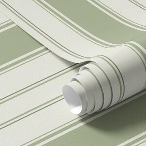 Tapet Fond crem cu dungi verticale chiar verzi, Tapet geometrie, Tapet dungi, a00560 : Uwalls.ro