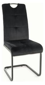 Scaun AXO, negru, stofa catifelata/metal, 43x47x101 cm