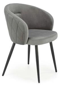 Scaun K430, gri, stofa/metal, 61x54x77 cm