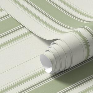 Tapet Fond deschis cu dungi de accent verde închis, Tapet geometrie, Tapet dungi, a00562 : Uwalls.ro