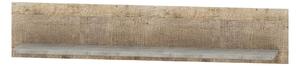 Polita Bari, stejar nisip/gri, PAL laminat, 140x22x28 cm