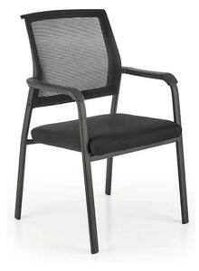 Scaun BERGEN, negru, stofa clasica/metal, 58x60x90 cm