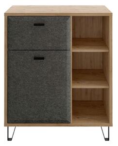 Comoda GRACE, stejar/gri antracit, PALlaminat, 79x42x95 cm