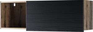 Comoda Jagger, stejar inchis/negru, PAL laminat, 110x34x36 cm