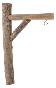 Cârlig de perete din lemn maro, 40 cm
