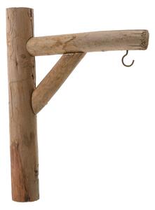 Cârlig de perete din lemn maro, 30 cm