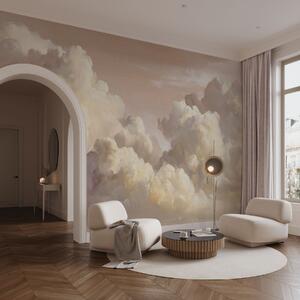 Tapet Nori în lumina caldă roz pastel, Fototapet Cer, w04550v1 : Uwalls.ro