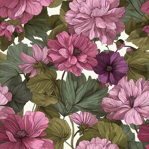 Tapet Flori roz, Tapet flori, a00541 : Uwalls.ro