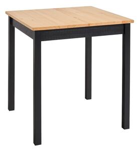 Masă dining din lemn de pin cu structură neagră Bonami Essentials Sydney, 70 x 70 cm