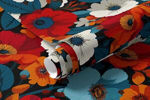 Tapet Flori multicolore, Tapet flori, a00542 : Uwalls.ro