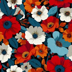 Tapet Flori multicolore, Tapet flori, a00542 : Uwalls.ro