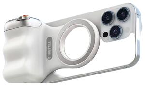 Grip foto magnetic pentru telefon, cu buton declanșator și zoom, Telesin