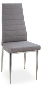 Scaun tapitat H263, gri/crom, stofa clasica/metal, 40X38X96 cm