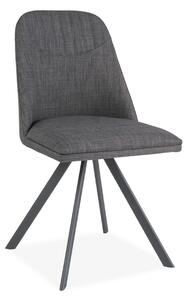 Scaun tapitat Milton, gri, stofa clasica/metal, 46X45X88 cm