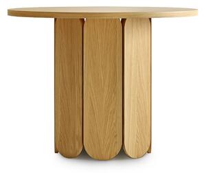 Masă dining cu aspect de lemn de stejar Woodman Soft, ø 98 cm
