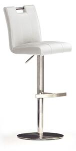 Scaun de bar rotativ tapitat cu piele ecologica si picior metalic, Casta B, l42xA51xH87-112 cm