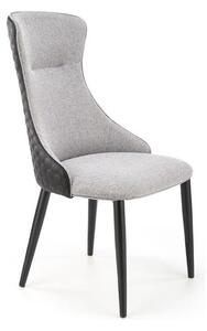 Scaun K434, gri/negru, stofa catifelata/piele ecologica, 53x54x97 cm