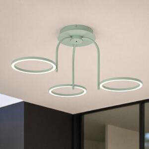 Lucande Lampa de tavan pentru exterior cu LED-uri Sylvara, verde, CCT, 3, reglabil, Verde, Metal, Design