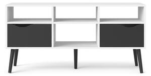 Comodă TV Tvilum Oslo, 117x57 cm, negru-alb