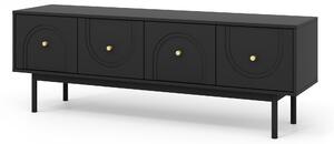 Dulap TV Manzat 1 (negru + mânere auriu). 1154930