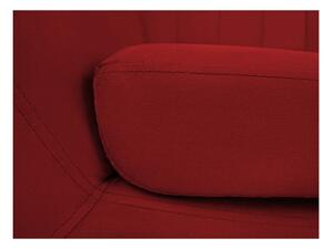 Fotoliu cu tapițerie din catifea Mazzini Sofas Sardaigne, roșu