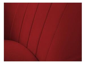 Fotoliu cu tapițerie din catifea Mazzin Sofas Toscane, roșu
