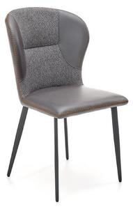 Scaun K466, gri/negru, stofa/piele ecologica, 50x58x89 cm