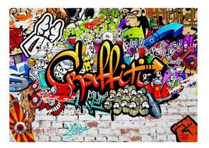 Tapet în format mare Bimago Colourful Graffiti, 400 x 280 cm