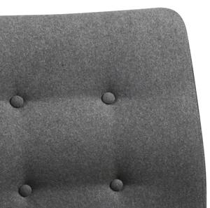 Set 2 scaune tapitate cu stofa si picioare din lemn Frida Gri Deschis / Gri Inchis / Stejar, l43xA55xH88 cm