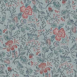 Tapet Flori pastelate pe fond gri-albastru, Tapet flori, a00499 : Uwalls.ro