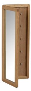 Dulăpior pentru chei, din lemn de stejar, cu oglindă, de culoare naturală Rowico Metro