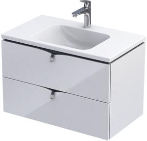 Oristo Siena dulap 79.6x45.5x50 cm sub chiuveta pe perete alb OR45-SD2S-80-1