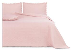Cuvertură pentru pat AmeliaHome Meadore, 200 x 220 cm, roz pudră