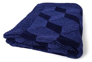 Pătură din bumbac albastru 130 x 170 cm, Clen - Homemania Decor