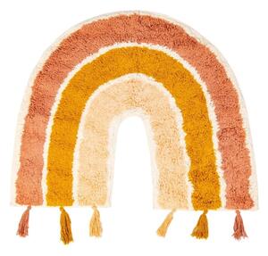 Covor din bumbac pentru copii Sass & Belle Earth Rainbow, 50 x 60 cm, portocaliu-roz