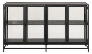 Vitrină Actona Seaford, 152,4 x 86,4 cm, negru
