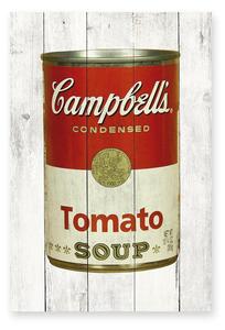 Tablou de perete din lemn de pin Really Nice Things Tomato Soup, 40 x 60 cm