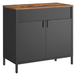 Dulap de depozitare metalic BRIX, 76x80x40cm, maro/negru SongmicsHome