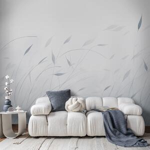 Tapet Iarbă în vânt în stil acuarelă în nuanțe de albastru, Fototapet Natură, w09331v2 : Uwalls.ro