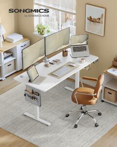 Birou reglabil pe inaltime, Balok, Songmics, Alb, 160x80x120 cm