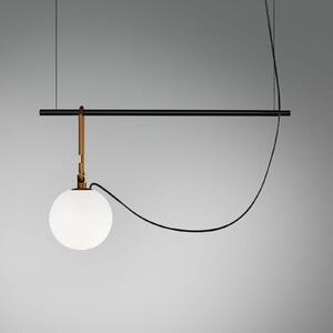 Artemide nh S1 14 suspendată 55 cm glob Ø 14cm, reglabil, Alb, Camera de zi / sufragerie, Sticlă, Design, glob