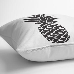 Față de pernă cu amestec din bumbac Minimalist Cushion Covers Black White Pineapple, 45 x 45 cm, negru - alb