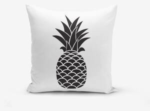 Față de pernă cu amestec din bumbac Minimalist Cushion Covers Black White Pineapple, 45 x 45 cm, negru - alb