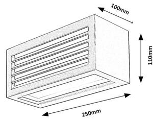 Aplică LED de exterior Rabalux 77100 LUBLIN LED/10W/230V IP54 negru