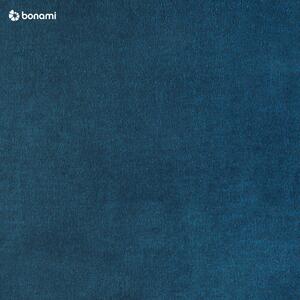 Colțar din catifea devichy Chloe, șezlong stânga, 256 cm, albastru închis