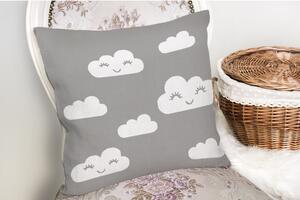 Față de pernă cu amestec din bumbac Minimalist Cushion Covers Grey Background Cloud, 45 x 45 cm