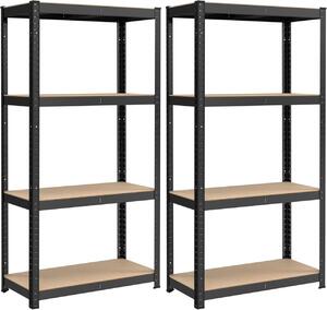 Set 2 rafturi metalice, Cozory, Songmics, Negru, 40x80x160 cm