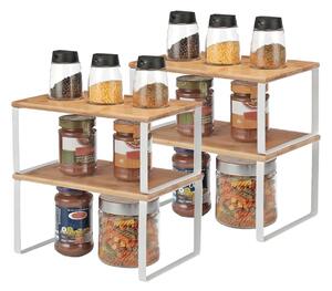 Set 4 rafturi bucatarie, Bystro, Songmics, Galben, 29.7x19.5x15.5 cm