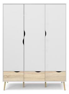 Șifonier Tvilum Oslo, 147x200 cm, alb-natural