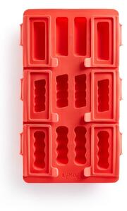 Formă din silicon pentru mini rulade Lékué Square, roșu